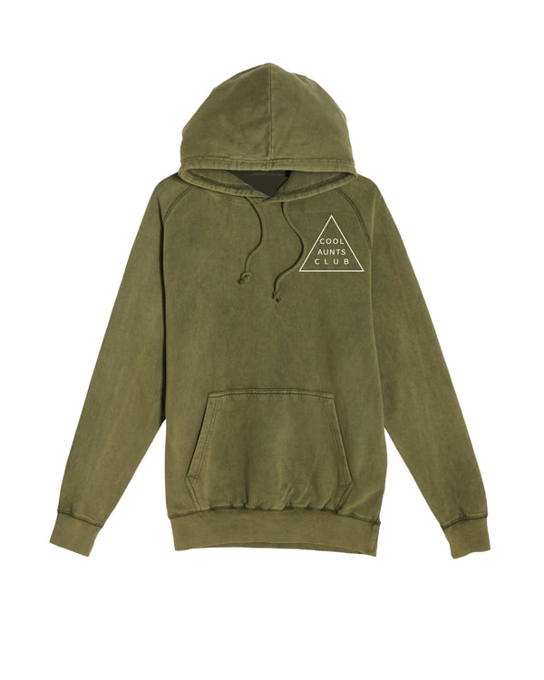 CMC - Cool Aunts Club Mineral Wash Hoodie - Olive Green