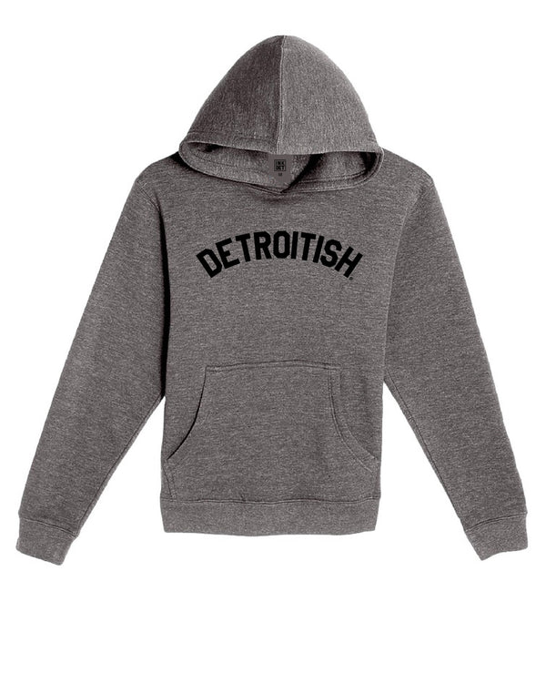 Detroitish Youth Hoodie in Charcoal Heather Grey