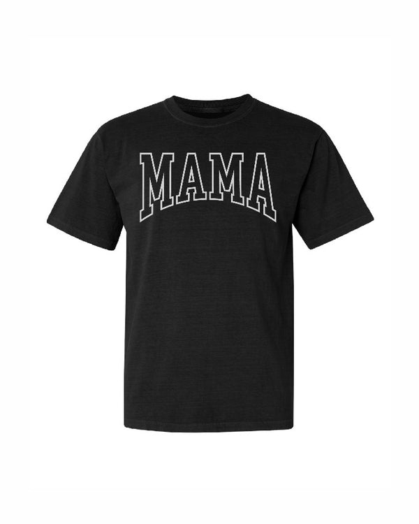 Varsity MAMA T-Shirt Black