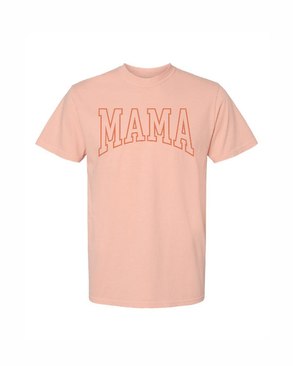 Ink Detroit - Varsity MAMA T-Shirt - Peachy
