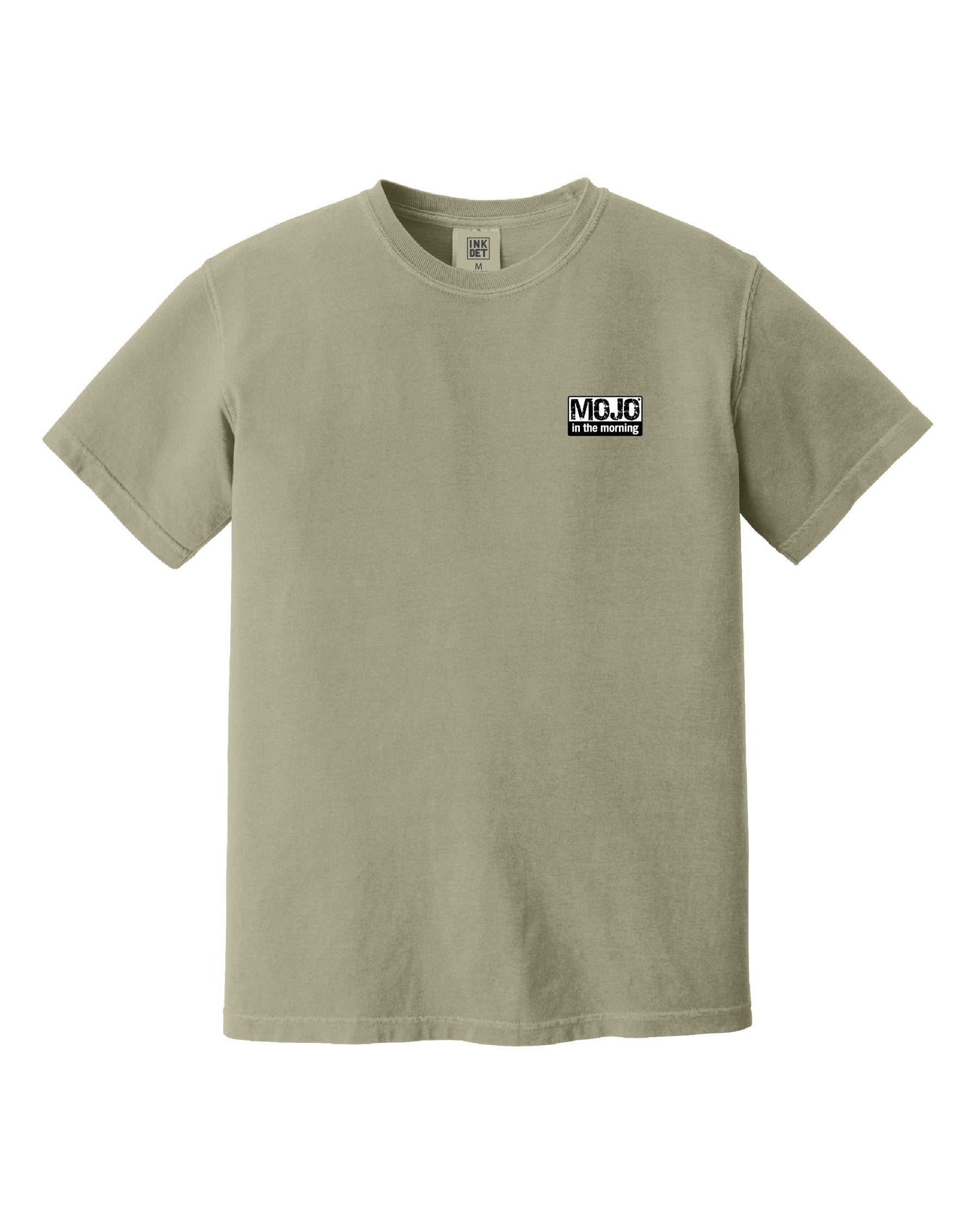 Mojo in the Morning Logo TShirt Grey Khaki Ink Detroit
