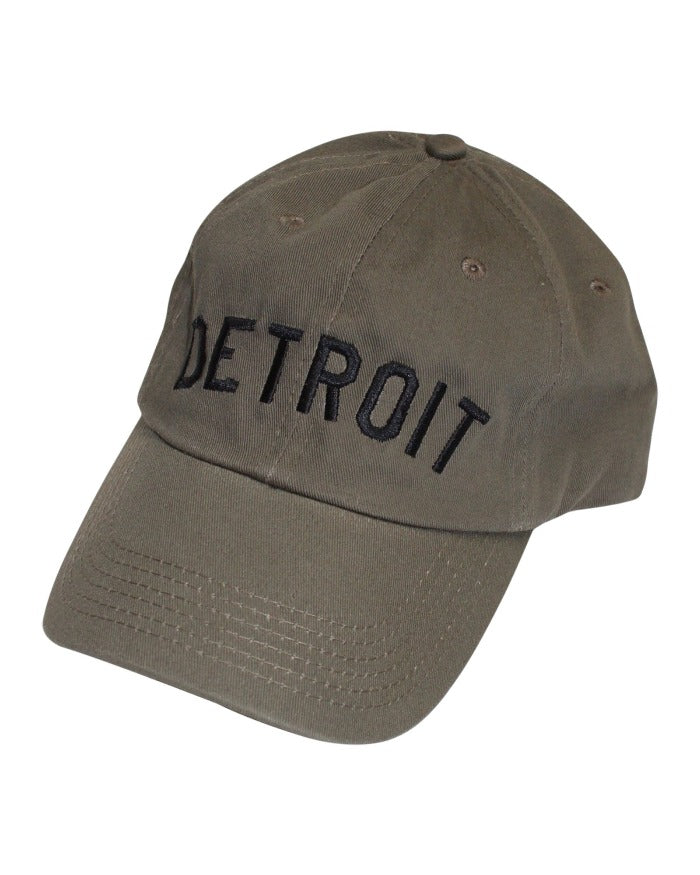 Ink Detroit Detroitish Dad Cap - Olive Green