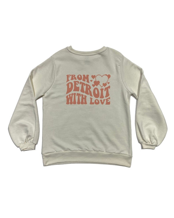 From Detroit with love crew neck sweatshirt