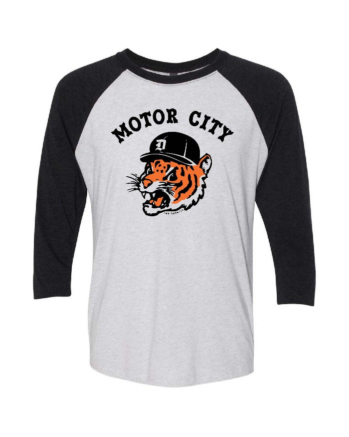 D R Detroit Rebels Detroit T-Shirt - Lion Eye Detroit Three-Quarter Raglan Sleeve Baseball Shirt - Detroit Tshirt Men