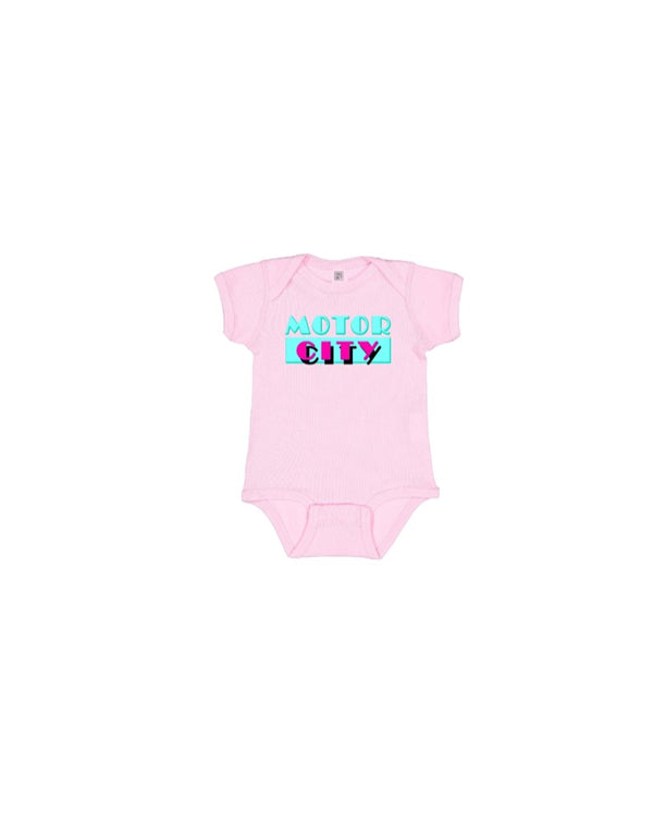 Motor City Vice Baby onesie pink