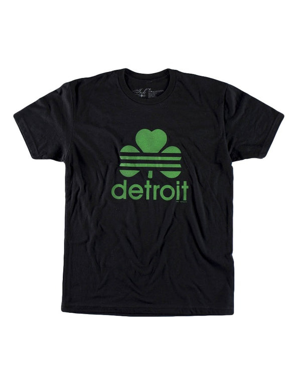 Ink Detroit Retro Cloverleaf T-Shirt - Black