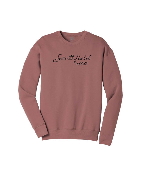 Ink Detroit Southfield XOXO Crewneck Sweatshirt - Mauve