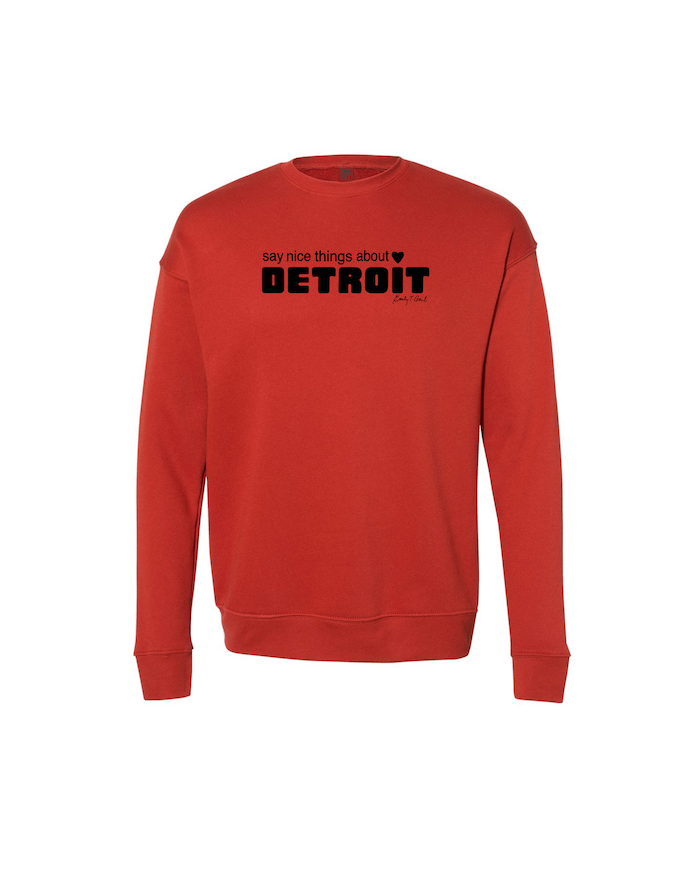 Ink Detroit Detroitish Crewneck Sweatshirt - Brick