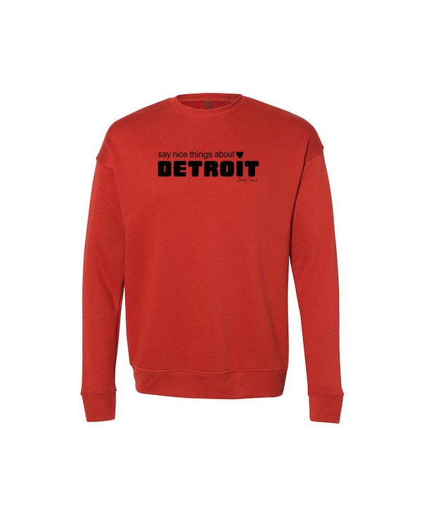 Say nice things about Detroit brick sweatshirt