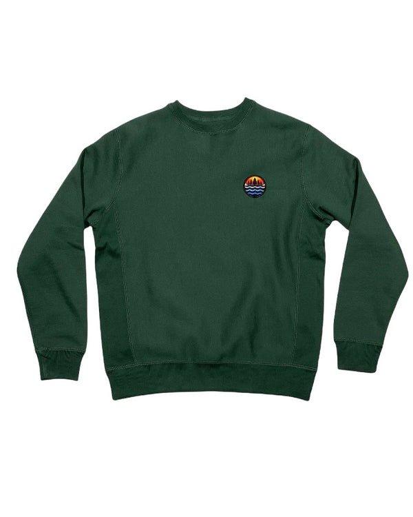 The Great Lakes State Heavyweight Forest Green crewneck
