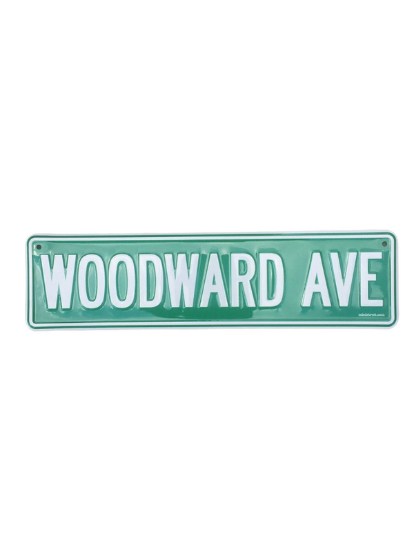 Ink Detroit Woodward Ave Street Sign