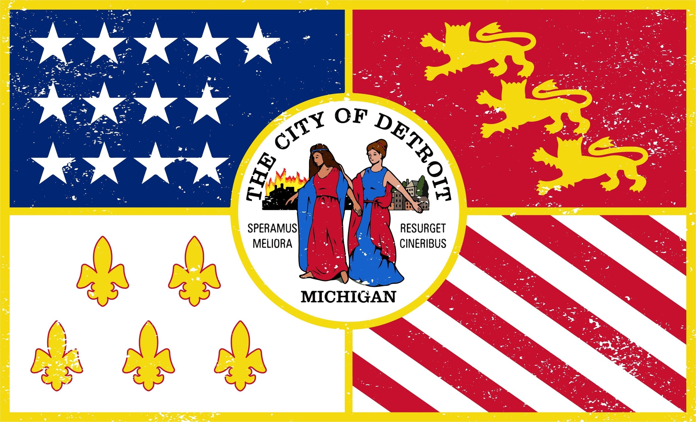 City of Detroit Flag Collection - Ink Detroit