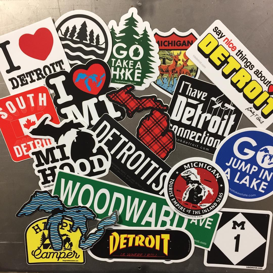 Detroit & Michigan Stickers & Decals - Ink Detroit