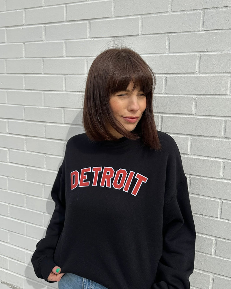 Classic Detroit Hockey Sweatshirt - Black