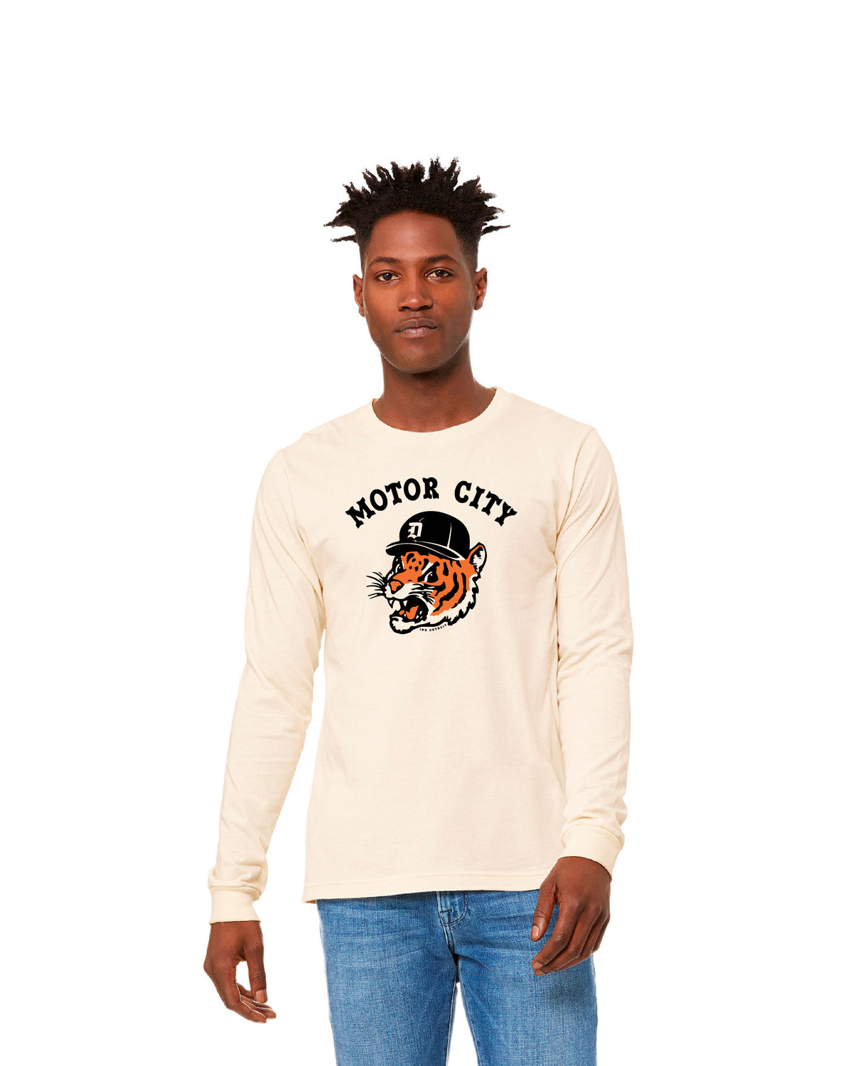 Ink Detroit Motor City Kitty Long Sleeve - Natural - Ink Detroit