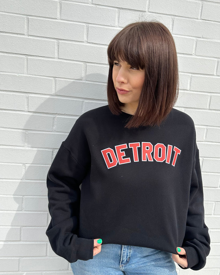 Classic Detroit Hockey Sweatshirt - Black