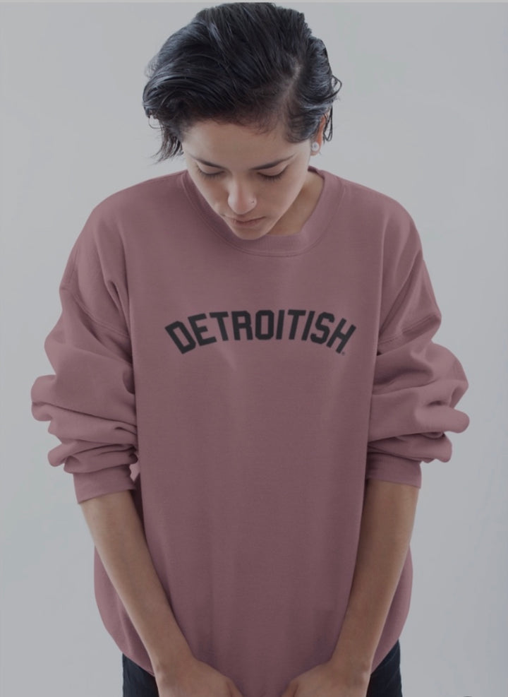 Ink Detroit Detroitish Crewneck Sweatshirt - Mauve