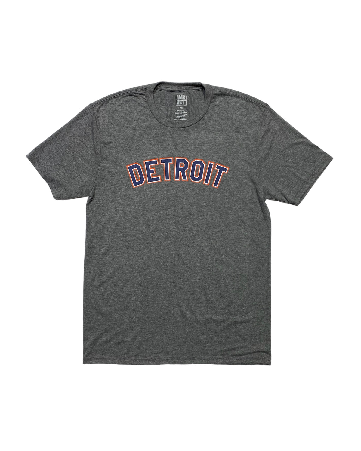 Ink Detroit Classic Orange & Navy Print T-Shirt - Heather Grey - Ink Detroit