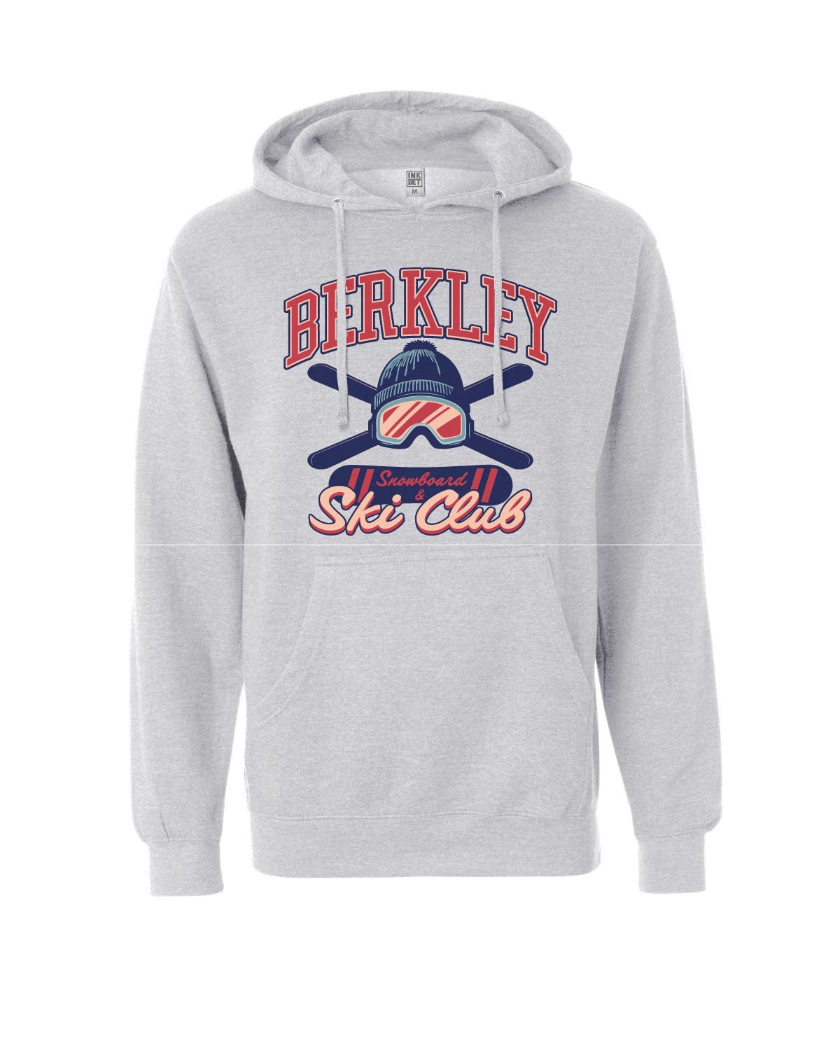 Berkley Snowboard & Ski Club - Adult Hoodie - Heather Grey - Ink Detroit