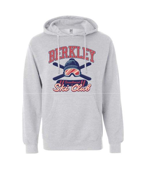 Berkley Snowboard & Ski Club - Adult Hoodie - Heather Grey - Ink Detroit