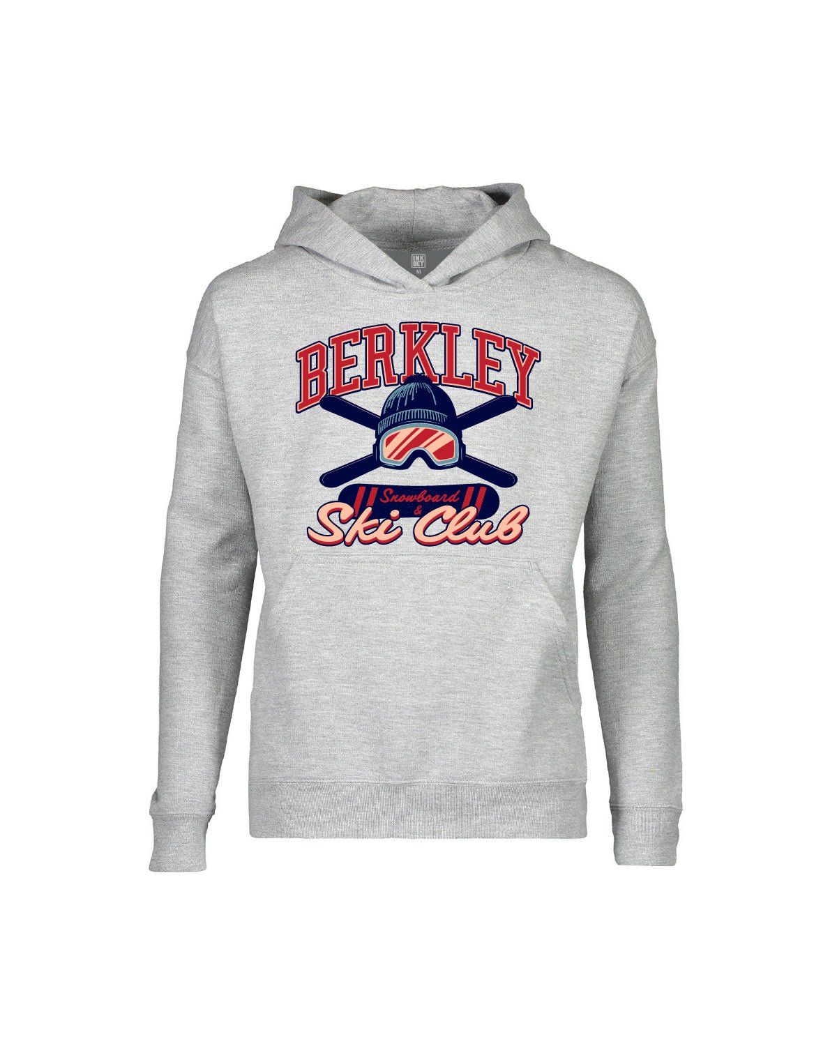 Berkley Snowboard & Ski Club - Youth Hoodie - Heather Grey - Ink Detroit