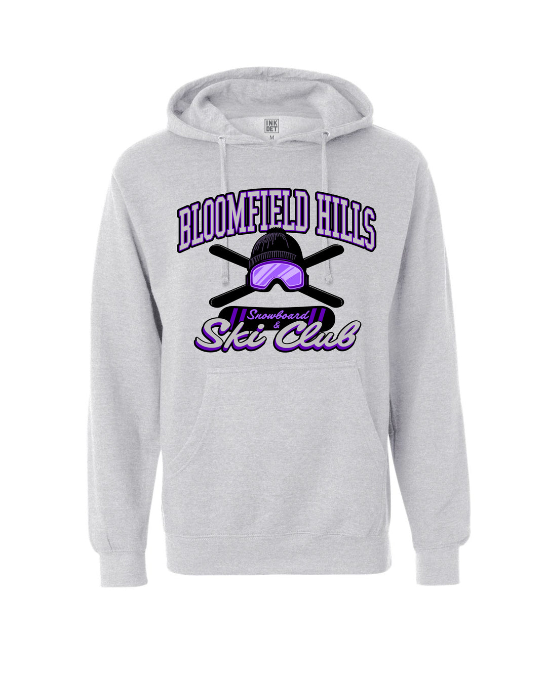 Bloomfield Hills Snowboard & Ski Club - Adult Hoodie - Heather Grey