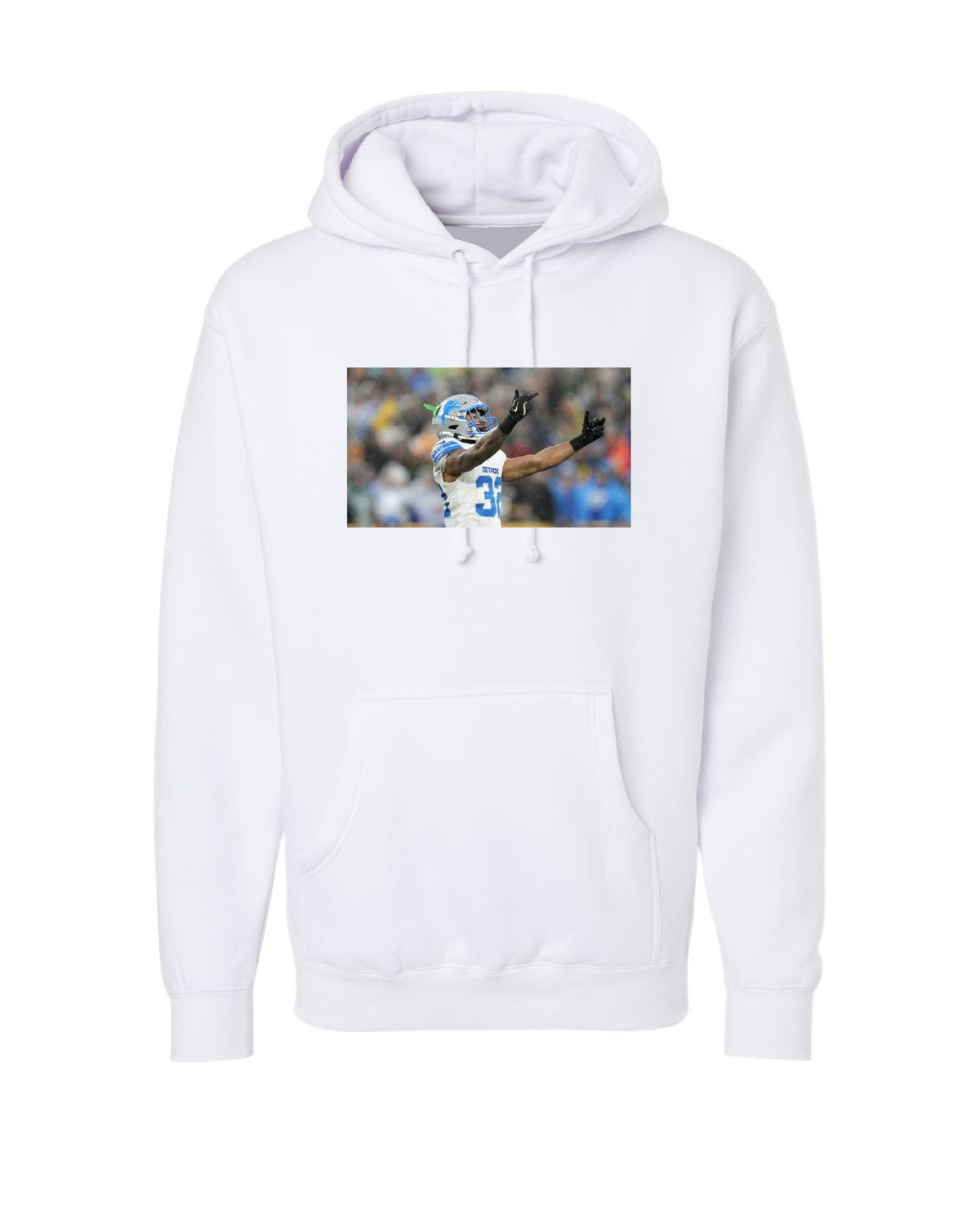 Ink Detroit - Branch Flipping off Packer Fans Hoodie - White - Ink Detroit