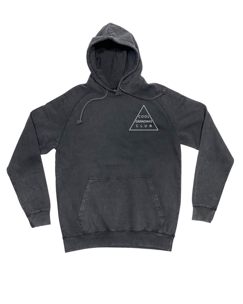 Cool Grandmas Club black mineral wash hoodie