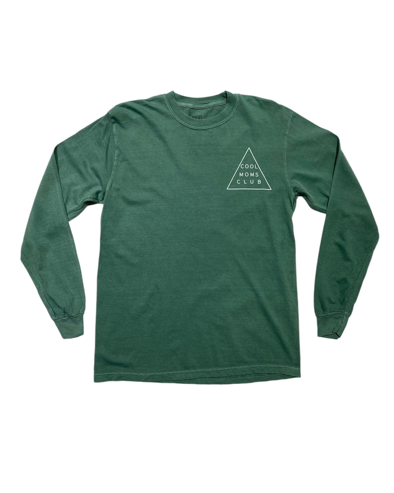 Cool Moms Club - Pigment Dyed Long Sleeve T-Shirt - Green