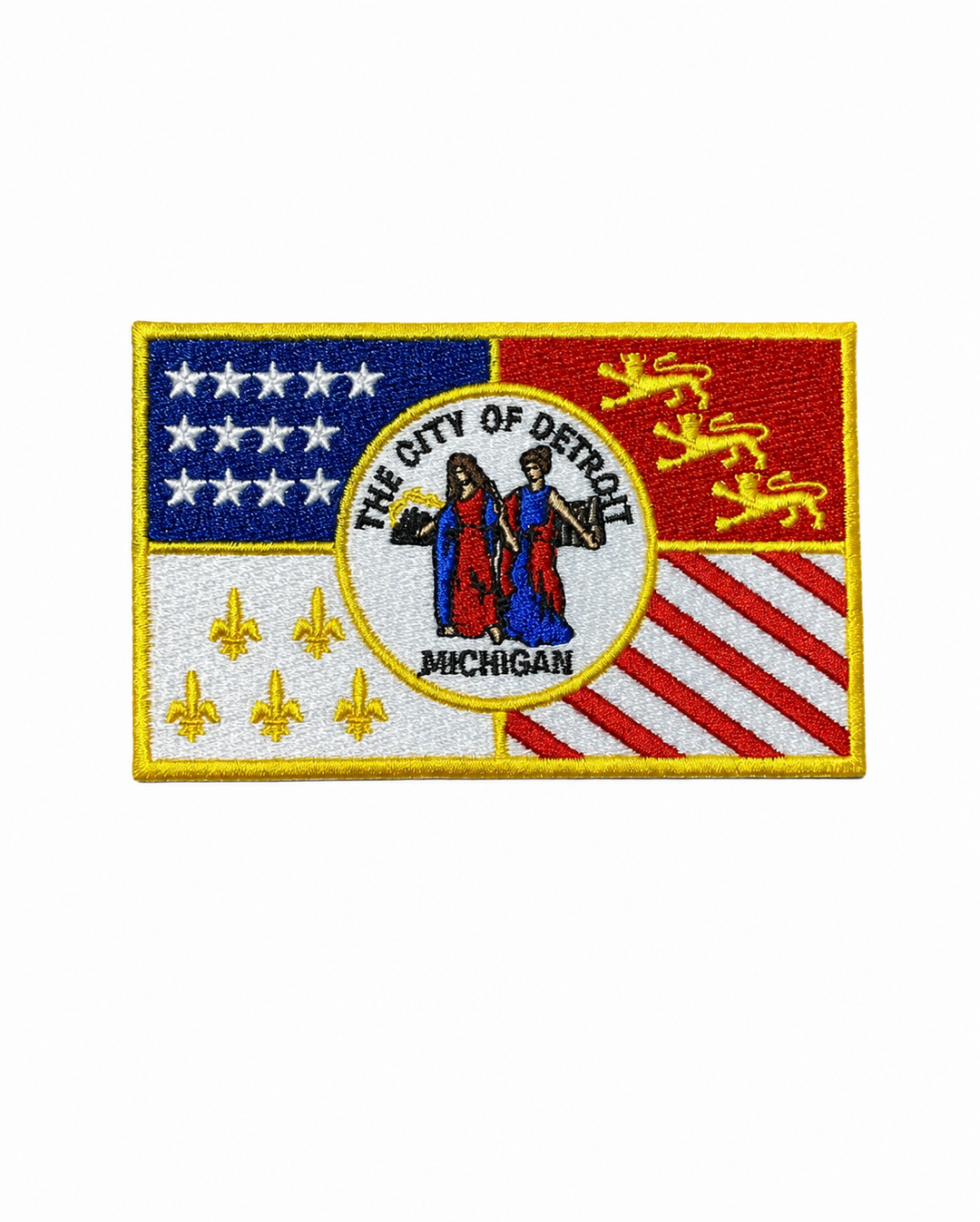 Embroidered City of Detroit Flag Iron on Patch