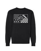 City of Detroit Flag (Solid white print) Crewneck sweatshirt - Ink Detroit