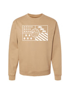 City of Detroit Flag (Solid white print) Crewneck sweatshirt - Ink Detroit