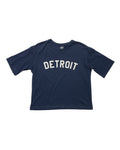 Ink Detroit - Classic Detroit Women's Boxy Tee - Navy - Ink Detroit