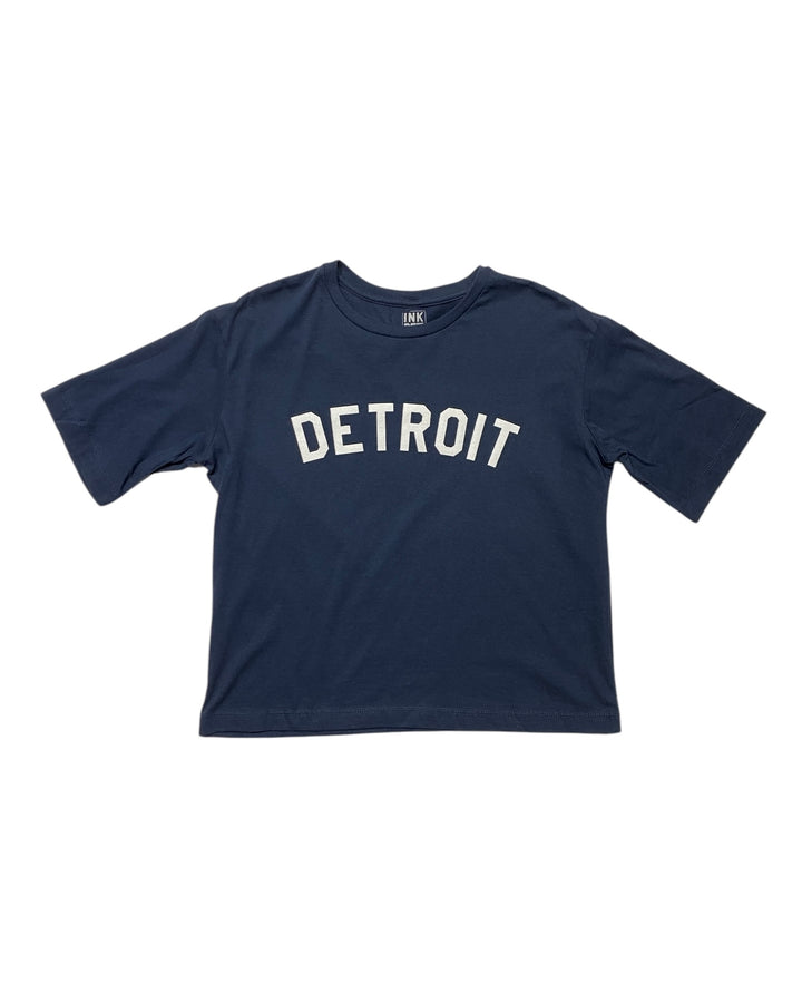 Ink Detroit - Classic Detroit Women's Boxy Tee - Navy