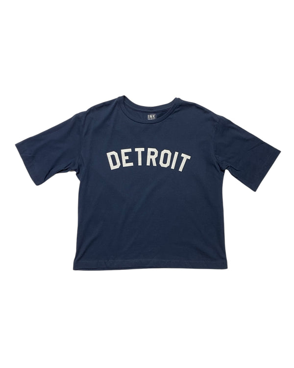 Ink Detroit - Classic Detroit Women's Boxy Tee - Navy