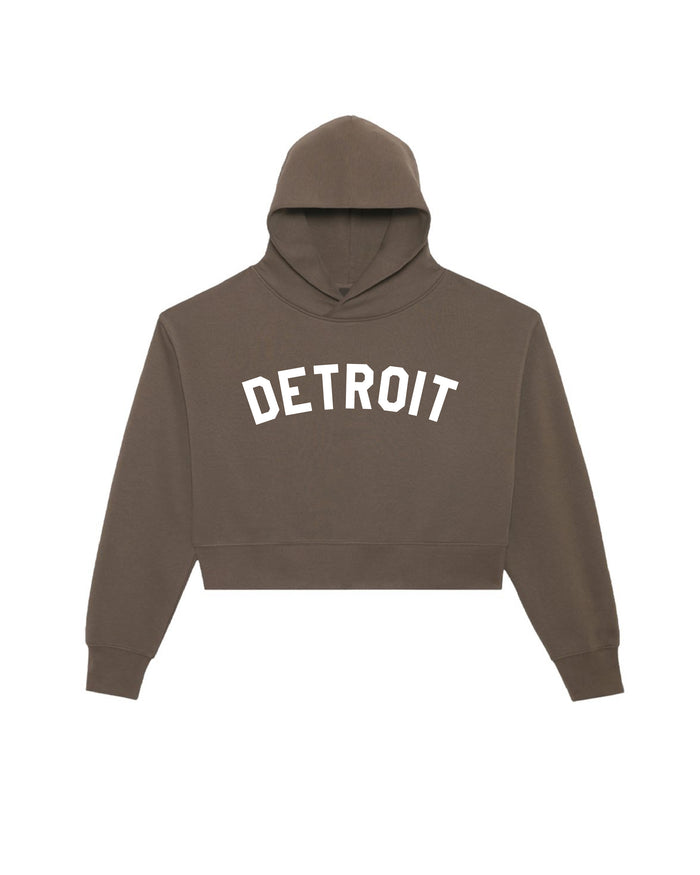 Ladies Classic Detroit Premium Crop Hoodies