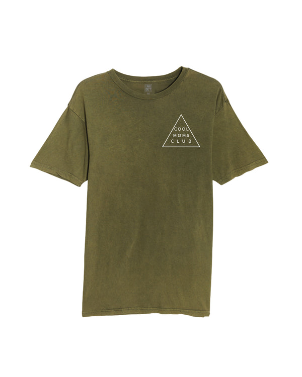 Cool Moms Club Mineral Wash T-Shirt - Olive Green