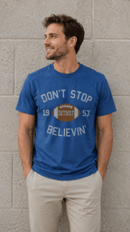 Ink Detroit Don't Stop Believin’ 1957 T-Shirt - Royal Blue - Ink Detroit