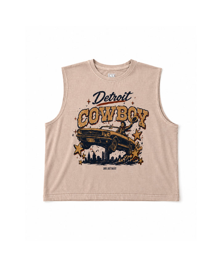 Detroit Cowboy Women's Muscle T-Shirt - Ink Detroit