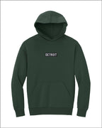 Ink Detroit - Heavyweight Embroidered Patch Fleece Hoodie - Ink Detroit