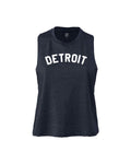 Ink Detroit Racerback Crop Tank Top - Black - Ink Detroit