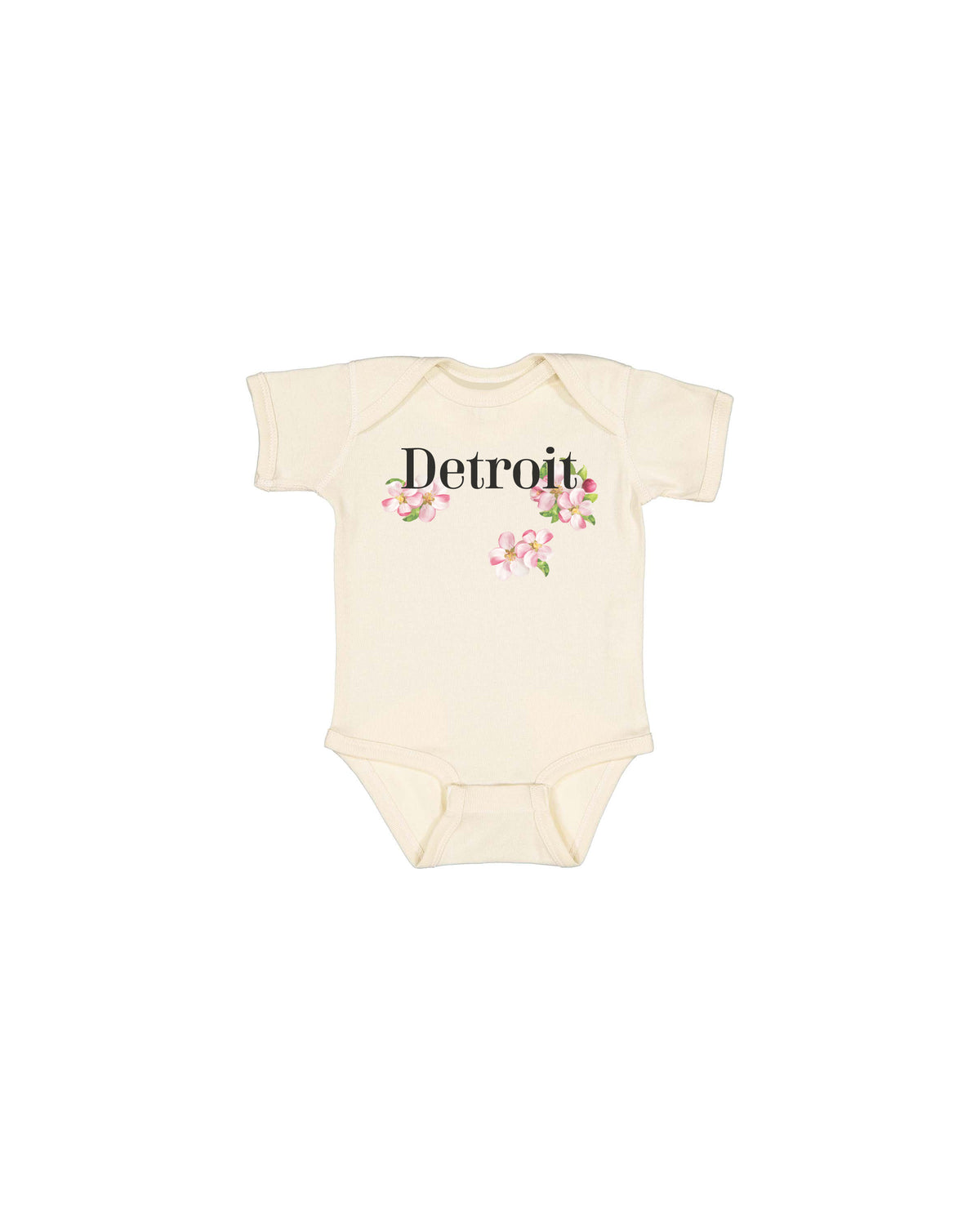 Detroit Apple Blossom Baby Onesie - Ink Detroit