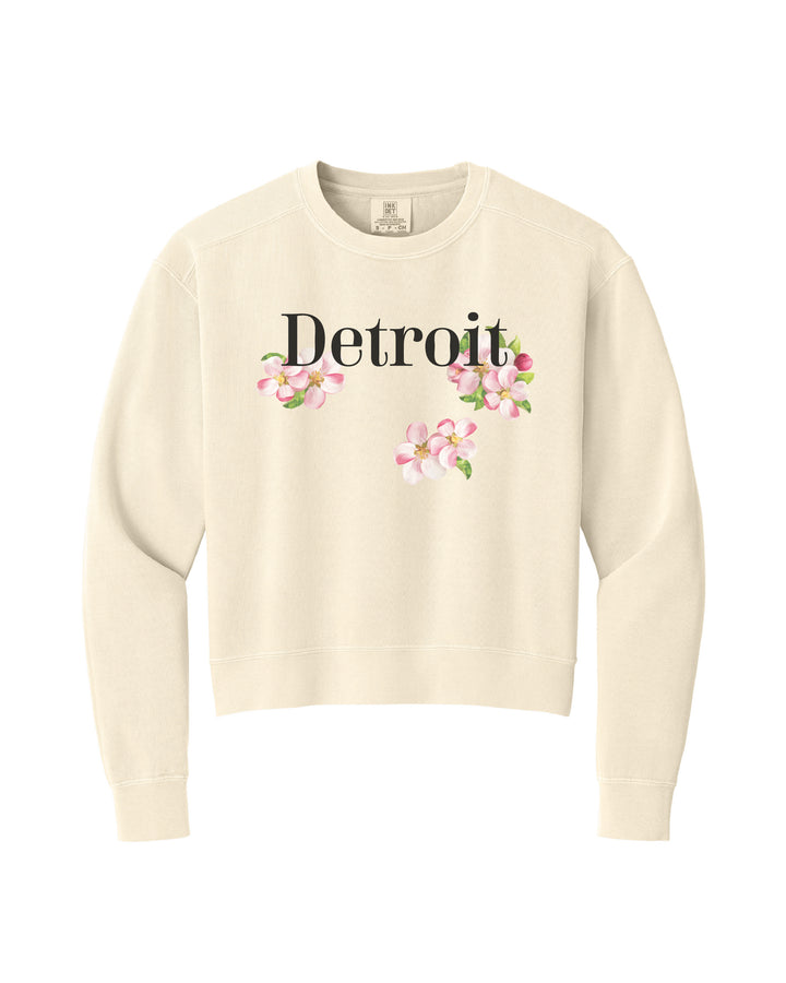 Detroit Apple Blossom Mid-Length Crewneck