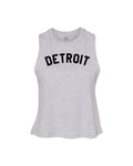Ink Detroit Racerback Crop Tank Top - Athletic Grey - Ink Detroit