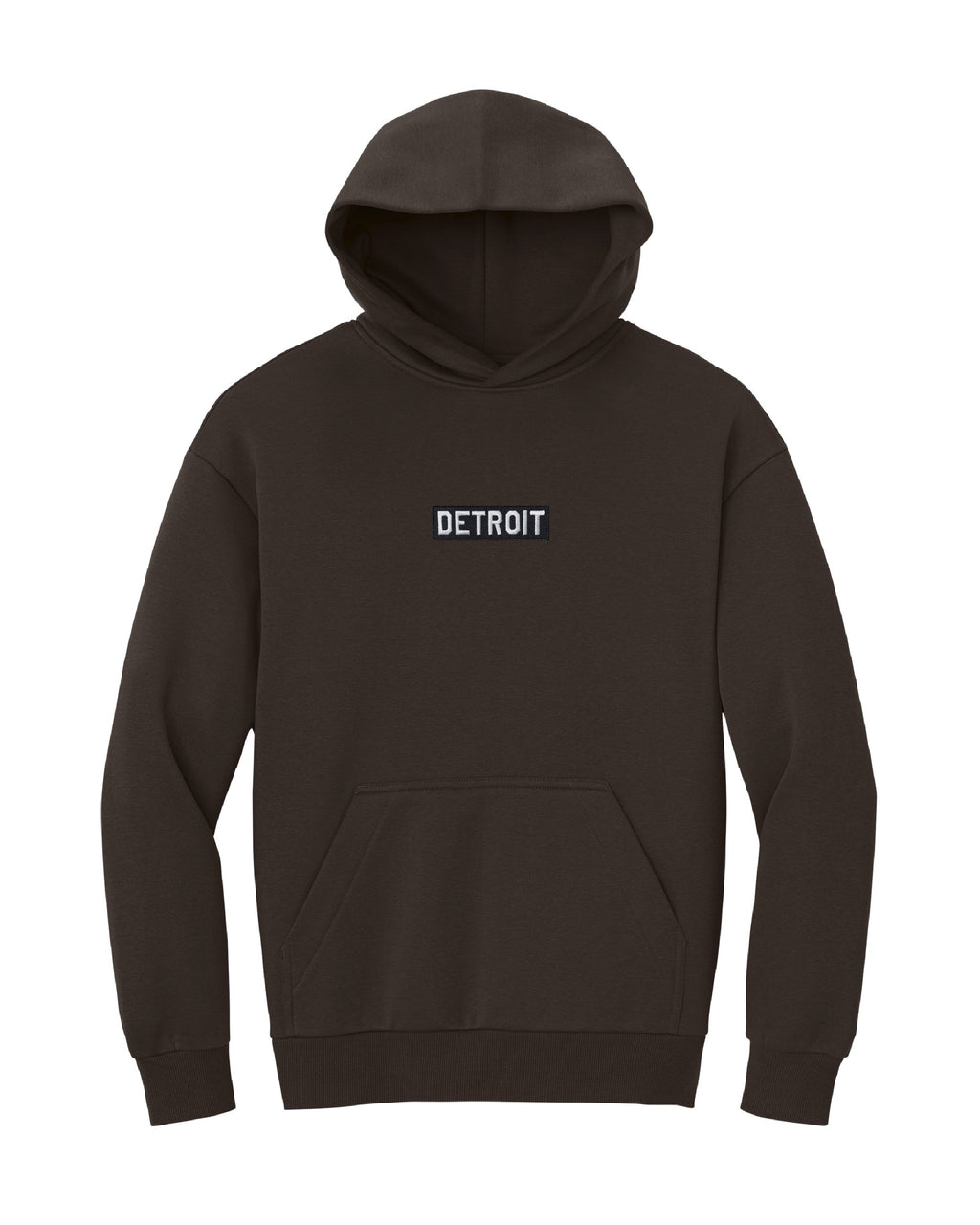 Ink Detroit - Heavyweight Embroidered Patch Fleece Hoodie - Ink Detroit