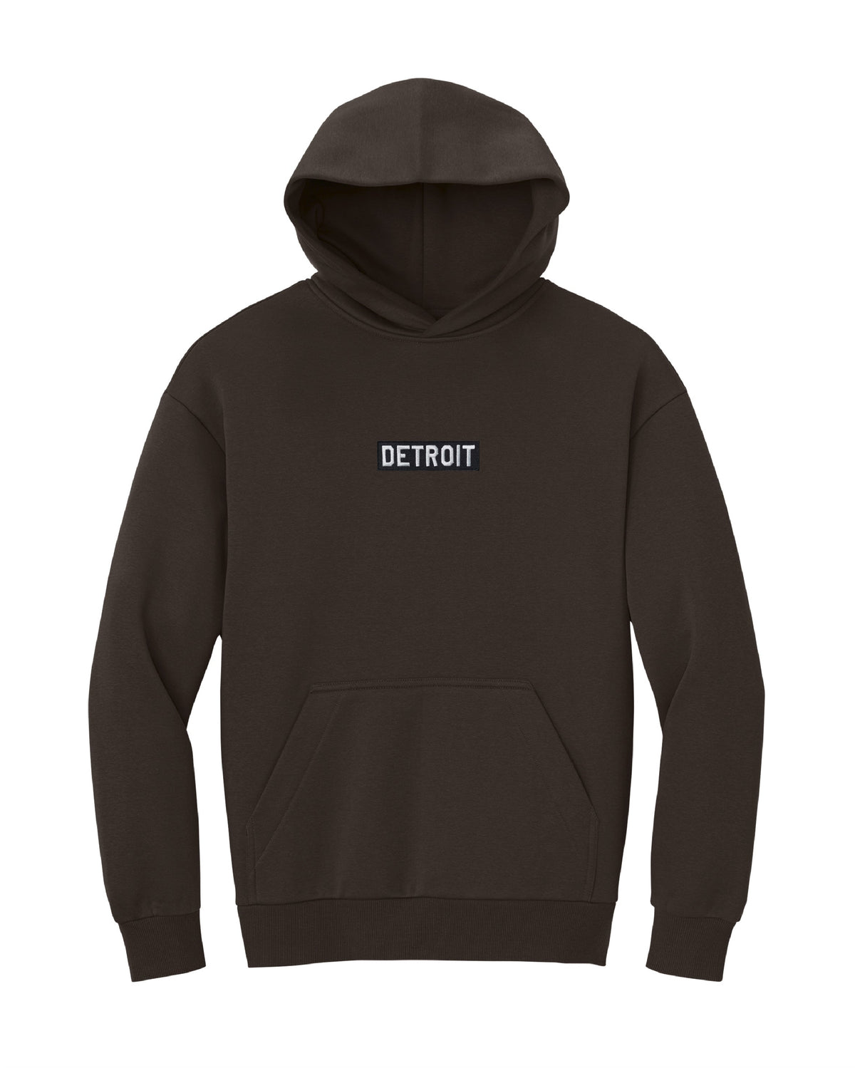 Ink Detroit - Heavyweight Embroidered Patch Fleece Hoodie - Ink Detroit