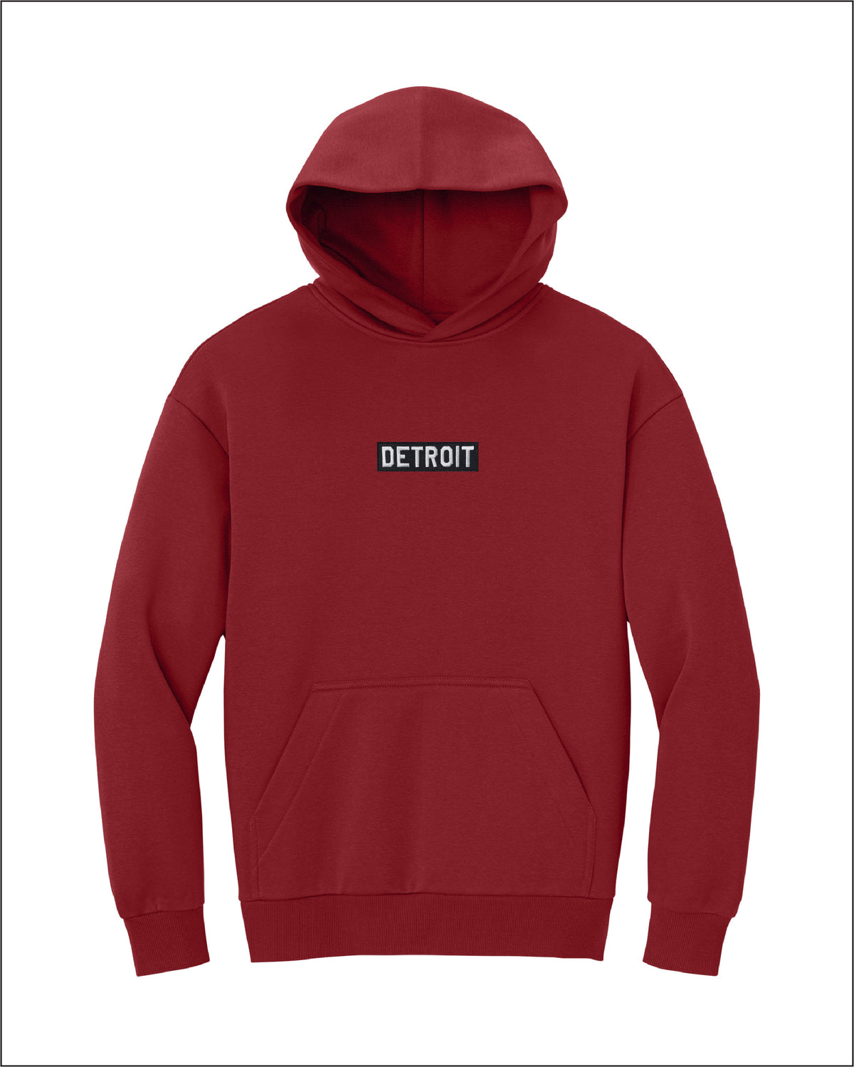 Ink Detroit - Heavyweight Embroidered Patch Fleece Hoodie - Ink Detroit