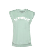 Ink Detroit Detroitish Women's Flowy Muscle T-Shirt Rolled Cuff - Available in 5 Colors - Ink Detroit