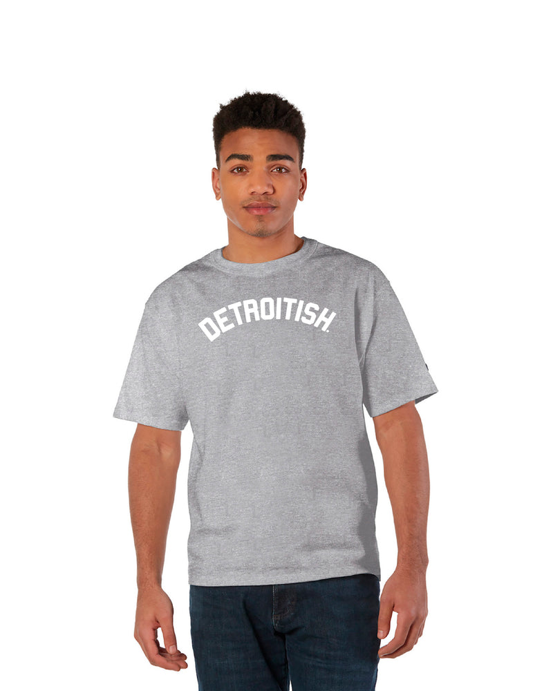 Ink Detroit Detroitish Champion T-Shirt - Oxford Grey