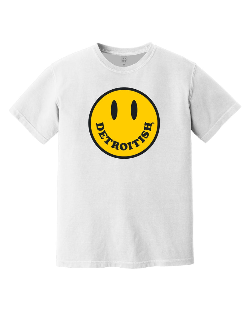 Detroitish Smiley Face T-Shirt white